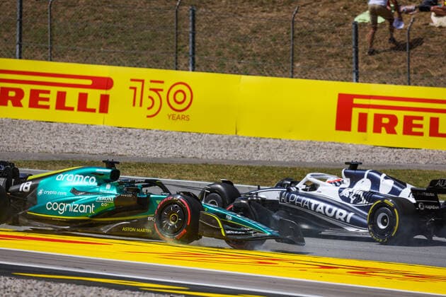 18 Lance Stroll CAN, Aston Martin Aramco Cognizant F1 Team , 10 Pierre Gasly FRA, Scuderia AlphaTauri , F1 Grand Prix of Spain at Circuit de Barcelona Catalunya on May 22, 2022 in Barcelona, Spain Photo by HOCH ZWEI Barcelona Spain