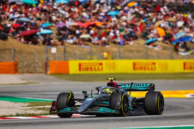 44 Lewis Hamilton GBR, Mercedes AMG Petronas F1 Team , F1 Grand Prix of Spain at Circuit de Barcelona Catalunya on May 22, 2022 in Barcelona, Spain Photo by HOCH ZWEI Barcelona Spain