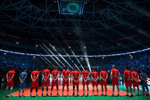 2022.05.22 Lublana Arena Stozice Siatkowka mezczyzn Liga Mistrzow sezon 2021 2022 Final Trentino Itas - Grupa Azoty ZAKSA Kedzierzyn-Kozle N z prezentacja widok ilustracja zdjecie ilustracyjne zdjecia stockowe Foto Lukasz Laskowski PressFocus 2022.05.22 Ljubljana Men Volleyball Champions League Finals season 2021 2022 Trentino Itas - Grupa Azoty ZAKSA Kedzierzyn-Kozle prezentacja widok ilustracja zdjecie ilustracyjne zdjecia stockowe Credit: Lukasz Laskowski PressFocus NEWSPIX.PL --- Newspix.pl  20220522luk319