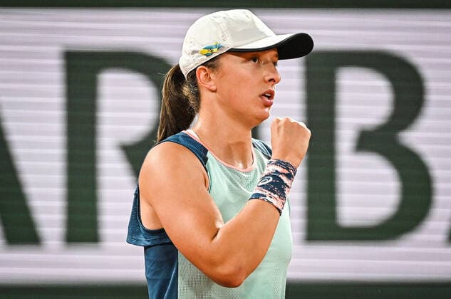 May 23, 2022, Paris, France, France: Iga SWIATEK of Poland celebrates his point during the Day two of Roland-Garros 2022, French Open 2022, Grand Slam tennis tournament at the Roland-Garros stadium on May 23, 2022 in Paris, France. Paris France - ZUMAm308 20220523_zsp_m308_017 Copyright: xMatthieuxMirvillex