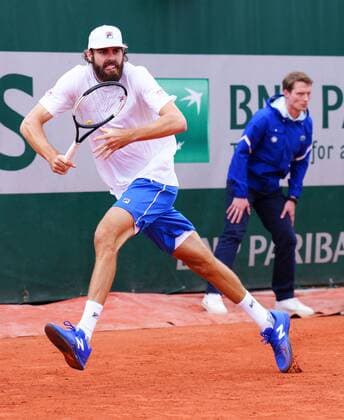 Mandatory Credit: Photo by Javier Garcia Shutterstock (12942478m) Reilly Opelka in first round action French Open Tennis, Day 2, Roland Garros, Paris, France - 23 May 2022 French Open Tennis, Day 2, Roland Garros, Paris, France - 23 May 2022  Copyright: xJavierxGarcia Shutterstockx 12942478m