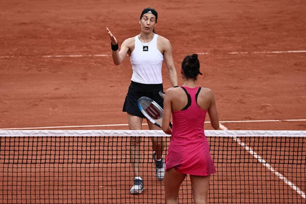 Andrea Petkovic, GER, during first round of 2022 French Open at Roland Garros, Paris, 23 05 2022