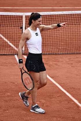 Andrea Petkovic, GER, during first round of 2022 French Open at Roland Garros, Paris, 23 05 2022
