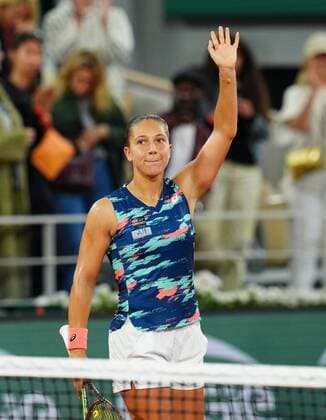 Mandatory Credit: Photo by Javier Garcia Shutterstock (12942478x) Diane Parry celebrates her shock win over number 2 seed Barbora Krejcikova French Open Tennis, Day 2, Roland Garros, Paris, France - 23 May 2022 French Open Tennis, Day 2, Roland Garros, Paris, France - 23 May 2022  Copyright: xJavierxGarcia Shutterstockx 12942478x