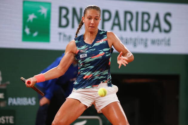 Roland Garros - Day 2 Diane Parry during her match against Barbora Krejcikova on Philipe Chatrier court in the 2022 French Open finals day two. Paris France  Copyright: xIbrahimxEzzatx originalFilename:ezzat-notitle220523_np2in.jpg
