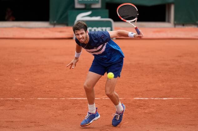 Mandatory Credit: Photo by Dave Shopland Shutterstock (12943993bf) Great Britain s Cameron Norrie in 1st round action French Open Tennis, Day 2, Roland Garros, Paris, France - 23 May 2022 French Open Tennis, Day 2, Roland Garros, Paris, France - 23 May 2022  Copyright: xDavexShopland Shutterstockx 12943993bf