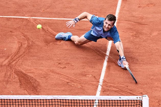 Corentin Moutet, FRA, during first round of 2022 French Open at Roland Garros, Paris, 23 05 2022