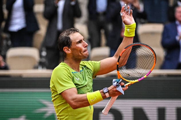 May 23, 2022, Paris, France, France: Rafael NADAL of Spain celebrates his victory during the Day two of Roland-Garros 2022, French Open 2022, Grand Slam tennis tournament at the Roland-Garros stadium on May 23, 2022 in Paris, France. Paris France - ZUMAm308 20220523_zsp_m308_043 Copyright: xMatthieuxMirvillex