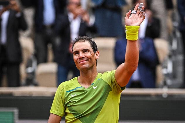 May 23, 2022, Paris, France, France: Rafael NADAL of Spain celebrates his victory during the Day two of Roland-Garros 2022, French Open 2022, Grand Slam tennis tournament at the Roland-Garros stadium on May 23, 2022 in Paris, France. Paris France - ZUMAm308 20220523_zsp_m308_044 Copyright: xMatthieuxMirvillex