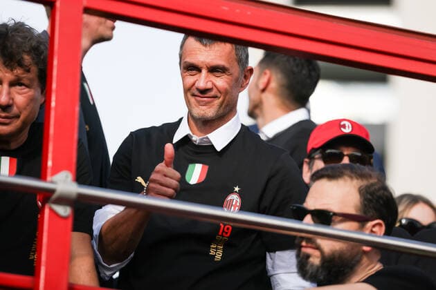 Photo LaPresse May 23, 2022 Milan, Italy News The departure of the open bus from Casa Milan for the Scudetto Festival. In the photo: Paolo Maldini  Copyright: xLaPresse AlessandroxBremec LaPrex