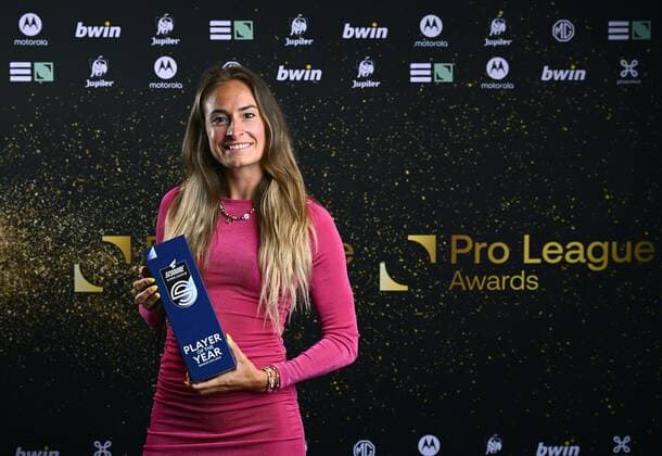 BRUSSEL, BELGIUM - MAY 23 : Tessa Wullaert player of the year pictured during the Pro League Awards on May 23, 2022 in Brussel, Belgium, 23 05 2022 ( Pro League Awards 2021-2022 PhotoNews Panoramic 