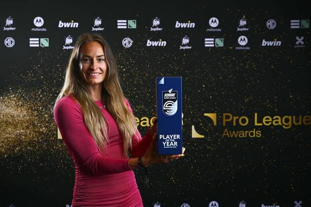 BRUSSEL, BELGIUM - MAY 23 : Tessa Wullaert player of the year pictured during the Pro League Awards on May 23, 2022 in Brussel, Belgium, 23 05 2022 ( Pro League Awards 2021-2022 PhotoNews Panoramic 