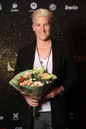 Aline Zeler pictured during the Pro League Awards 2022, for the best players in the first (1A) and second (1B) divisions of the Belgian soccer championships, Monday 23 May 2022 in Brussels. VIRGINIExLEFOUR  x35426847x