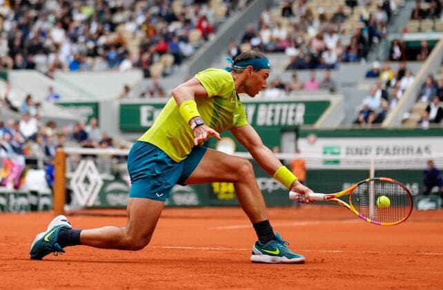 Mandatory Credit: Photo by Dave Shopland Shutterstock (12943993ce) Spain s Rafael Nadal in action during his straight set 1st round victory French Open Tennis, Day 2, Roland Garros, Paris, France - 23 May 2022 French Open Tennis, Day 2, Roland Garros, Paris, France - 23 May 2022  Copyright: xDavexShopland Shutterstockx 12943993ce