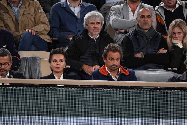 Tennis - Roland Garros 2022 - Henri Leconte et sa femme - France TENNIS : Roland Garros 2022 - France - 23 05 2022 ChrysleneCaillaud Panoramic 