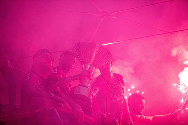 Photo LaPresse May 23, 2022 Milan, Italy news Italian champion AC Milan celebrate winning their 19th Scudetto by parading in an open-top bus through the streets of Milan  Copyright: xLaPressex