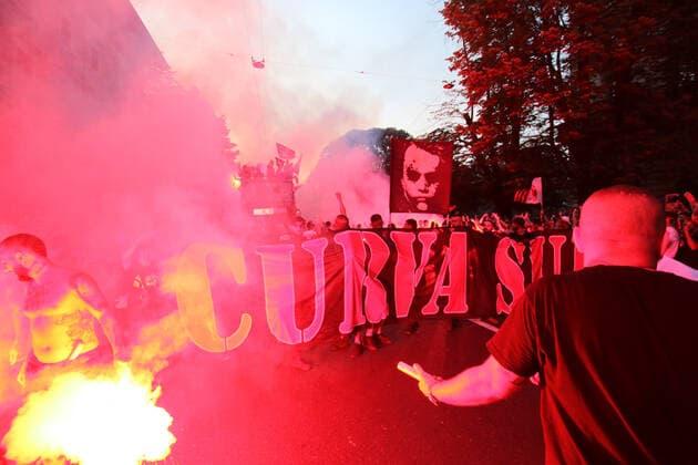 Photo LaPresse May 23, 2022 Milan, Italy news Italian champion AC Milan celebrate winning their 19th Scudetto by parading in an open-top bus through the streets of Milan  Copyright: xLaPressex