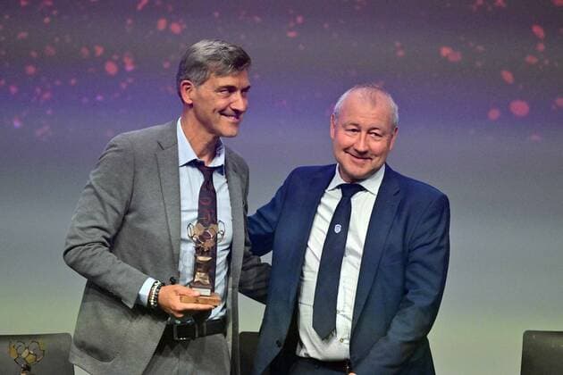 BRUSSEL, BELGIUM - MAY 23 : Felice Mazzu coach of the year pictured during the Pro League Awards on May 23, 2022 in Brussel, Belgium, 23 05 2022 ( Pro League Awards 2021-2022 PhotoNews Panoramic 