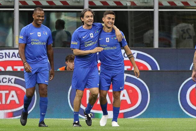 Bilder des Jahres 2022, Sport 05 Mai Sport Themen der Woche KW21 Sport Bilder des Tages Photo Paola Garbuio LaPresse May 23, 2022 Milano, Italy soccer INTEGRATION HEROES THE MATCH -Friendly Match - Penzo San Siro. In the pic: Inzaghi Filippo s celebration  Copyright: xPaolaxGarbuio LaPressex