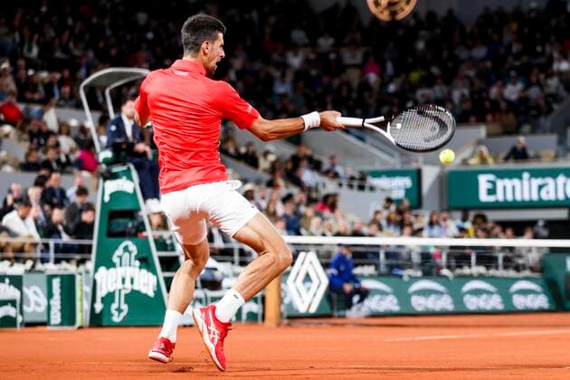 TENNIS - French Open 2022 PARIS,FRANCE,23.MAY.22 - TENNIS - ATP, Tennis Herren World Tour, French Open, Roland Garros, Grand Slam. Image shows Novak Djokovic (SRB).  GEPAxpictures xPatrickxSteiner