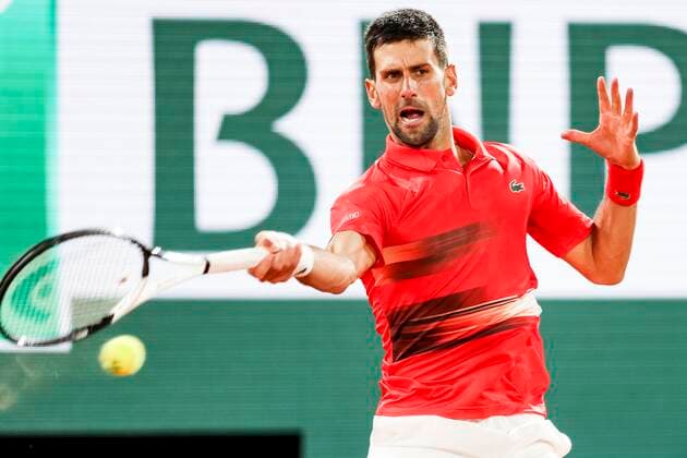 TENNIS - French Open 2022 PARIS,FRANCE,23.MAY.22 - TENNIS - ATP, Tennis Herren World Tour, French Open, Roland Garros, Grand Slam. Image shows Novak Djokovic (SRB).  GEPAxpictures xPatrickxSteiner