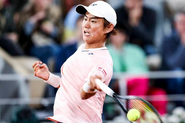 TENNIS - French Open 2022 PARIS,FRANCE,23.MAY.22 - TENNIS - ATP, Tennis Herren World Tour, French Open, Roland Garros, Grand Slam. Image shows Yoshihito Nishioka (JPN).  GEPAxpictures xPatrickxSteiner