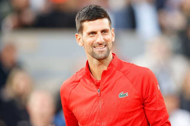 23 05 2022, Tennis, French Open 2022 Roland Garros, FRA, Paris, Roland Garros picture v li Novak Djokovic SER laughs Copyright: HMBxMedia AntonioxBorga