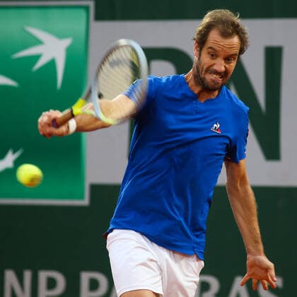 2022 French Open - Day Two Richard Gasquet during his match against Lloyd Harris on Suzanne Lenglen court in the 2022 French Open finals day two, in Paris, France, on May 23, 2022. Paris France  Copyright: xIbrahimxEzzatx originalFilename:ezzat-notitle220523_npfSi.jpg