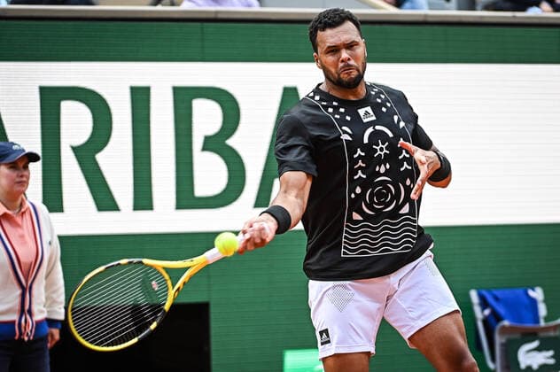 May 24, 2022, Paris, France, France: Jo-Wilfried TSONGA of France during the Day three of Roland-Garros 2022, French Open 2022, Grand Slam tennis tournament at the Roland-Garros stadium on May 24, 2022 in Paris, France. Paris France - ZUMAm308 20220524_zsp_m308_013 Copyright: xMatthieuxMirvillex
