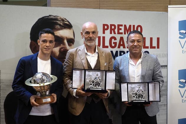 Photo Michele Nucci LaPresse May, 2022 - Bologna, Italy - news in the pic: Bulgarelli award for best Serie A coach (Stefano Pioli), best young Serie A footballer (Giacomo Raspadori) and best Serie A female coach (Gianpiero Piovani)  Copyright: xMichelexNucci LaPresse MICHELExNx