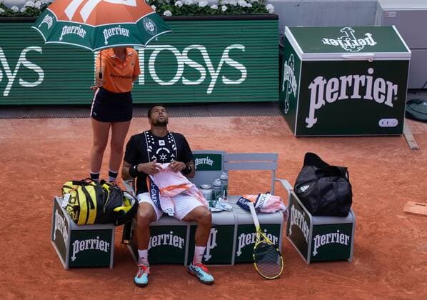 Mandatory Credit: Photo by Dave Shopland Shutterstock (12954044as) French Player Jo-Wilfried Tsonga plays his final match French Open Tennis, Day 3, Roland Garros, Paris, France - 24 May 2022 French Open Tennis, Day 3, Roland Garros, Paris, France - 24 May 2022  Copyright: xDavexShopland Shutterstockx 12954044as
