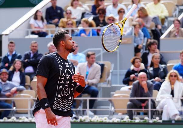 Mandatory Credit: Photo by Javier Garcia Shutterstock (12954043cn) Jo Wilfried Tsonga on his last ever match before retiring French Open Tennis, Day 3, Roland Garros, Paris, France - 24 May 2022 French Open Tennis, Day 3, Roland Garros, Paris, France - 24 May 2022  Copyright: xJavierxGarcia Shutterstockx 12954043cn