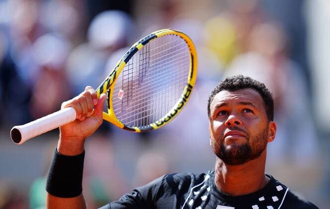 Mandatory Credit: Photo by Javier Garcia Shutterstock (12954043cq) Jo Wilfried Tsonga on his last ever match before retiring French Open Tennis, Day 3, Roland Garros, Paris, France - 24 May 2022 French Open Tennis, Day 3, Roland Garros, Paris, France - 24 May 2022  Copyright: xJavierxGarcia Shutterstockx 12954043cq
