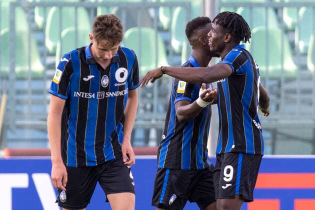 Photo Alessandro Castaldi LaPresse May 24, 2022 - Sassuolo, Italy Soccer Atalanta vs Juventus - Primavera 1 Final Phase TIMVISION 2021 2022 - Game 1 First Round at Enzo Ricci Stadium In the photo: celebrates after the goal Moustapha Cisse (Atalanta)  Copyright: xAlessandroxCastaldi LaPressex
