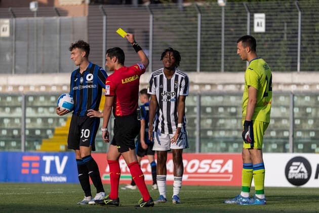 Photo Alessandro Castaldi LaPresse May 24, 2022 - Sassuolo, Italy Soccer Atalanta vs Juventus - Primavera 1 Final Phase TIMVISION 2021 2022 - Game 1 First Round at Enzo Ricci Stadium In the photo: Yellow Samuel Mbangula (Juventus)  Copyright: xAlessandroxCastaldi LaPressex