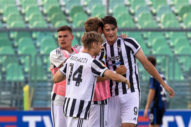 Photo Alessandro Castaldi LaPresse May 24, 2022 - Sassuolo, Italy Soccer Atalanta vs Juventus - Primavera 1 Final Phase TIMVISION 2021 2022 - Game 1 First Round at Enzo Ricci Stadium In the photo: celebrates after mach Juventus  Copyright: xAlessandroxCastaldi LaPressex