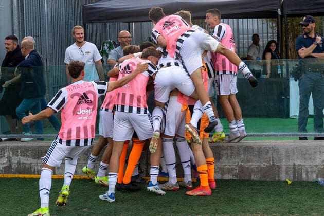 Photo Alessandro Castaldi LaPresse May 24, 2022 - Sassuolo, Italy Soccer Atalanta vs Juventus - Primavera 1 Final Phase TIMVISION 2021 2022 - Game 1 First Round at Enzo Ricci Stadium In the photo: celebrates after the goal Leonardo Cerri (Juventus)  Copyright: xAlessandroxCastaldi LaPressex