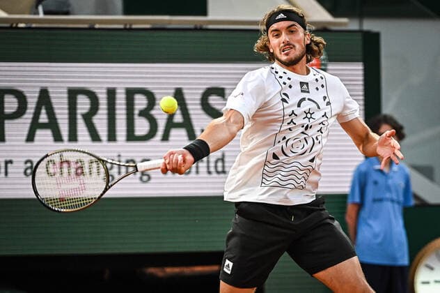 May 24, 2022, Paris, France, France: Stefanos TSITSIPAS of Greece during the Day three of Roland-Garros 2022, French Open 2022, Grand Slam tennis tournament at the Roland-Garros stadium on May 24, 2022 in Paris, France. Paris France - ZUMAm308 20220524_zsp_m308_043 Copyright: xMatthieuxMirvillex