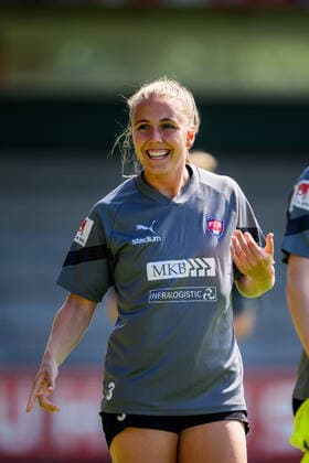 220525 Gudrun Arnardottir during a training session with FC Rosengard on 25 May 2022 in Malmö,  Copyright: LUDVIGxTHUNMAN BB220525LT026
