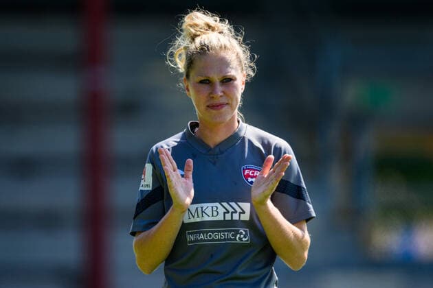 220525 Rebecca Knaak during a training session with FC Rosengard on 25 May 2022 in Malmö,  Copyright: LUDVIGxTHUNMAN BB220525LT031