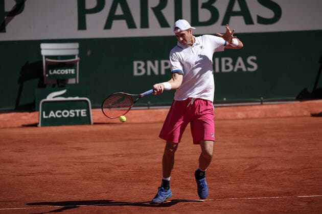 John ISNER (USA) contre Gregoire BARRERE (FRA) TENNIS : Roland Garros 2022 - 25 05 2022 AurelienMorissard Panoramic 