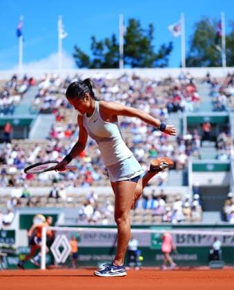 Mandatory Credit: Photo by Javier Garcia Shutterstock (12954376e) Emma Raducanu reacts during her second round loss French Open Tennis, Day 4, Roland Garros, Paris, France - 25 May 2022 French Open Tennis, Day 4, Roland Garros, Paris, France - 25 May 2022  Copyright: xJavierxGarcia Shutterstockx 12954376e