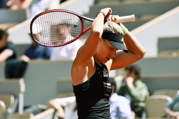 Angelique Kerber, GER, during second round of 2022 French Open at Roland Garros, Paris, 25 05 2022