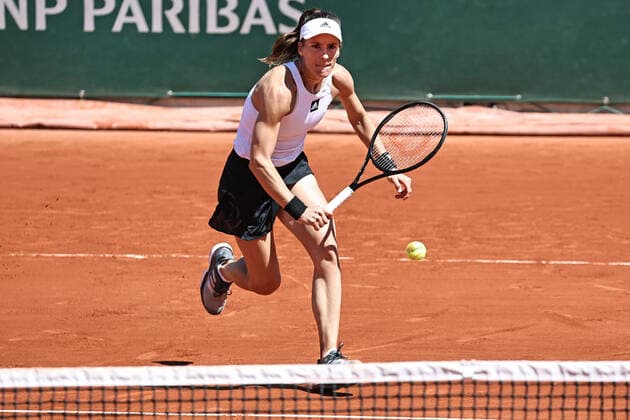 Andrea Petkovic, GER, during second round of 2022 French Open at Roland Garros, Paris, 25 05 2022