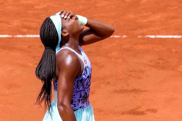 TENNIS - French Open 2022 PARIS,FRANCE,25.MAY.22 - TENNIS - WTA, Tennis Damen Tour, French Open, Roland Garros, Grand Slam. Image shows Coco Gauff (USA).  GEPAxpictures xPatrickxSteiner