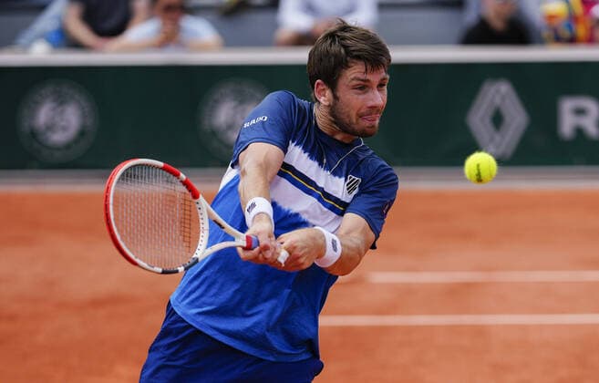 Mandatory Credit: Photo by Dave Shopland Shutterstock (12954391az) Great Britain s Cameron Norrie wins 2nd round match in straight sets French Open Tennis, Day 4, Roland Garros, Paris, France - 25 May 2022 French Open Tennis, Day 4, Roland Garros, Paris, France - 25 May 2022  Copyright: xDavexShopland Shutterstockx 12954391az