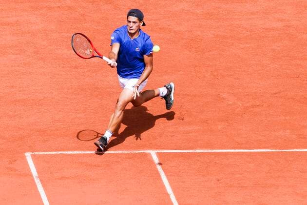 TENNIS - French Open 2022 PARIS,FRANCE,25.MAY.22 - TENNIS - ATP, Tennis Herren World Tour, French Open, Roland Garros, Grand Slam. Image shows Sebastian Baez (ARG).  GEPAxpictures xPatrickxSteiner