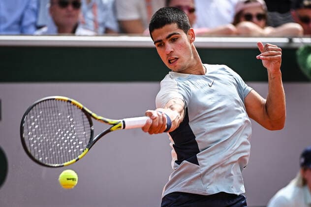 May 25, 2022, Paris, France, France: Carlos ALCARAZ of Spain during the Day four of Roland-Garros 2022, French Open 2022, Grand Slam tennis tournament at the Roland-Garros stadium on May 25, 2022 in Paris, France. Paris France - ZUMAm308 20220525_zsp_m308_034 Copyright: xMatthieuxMirvillex
