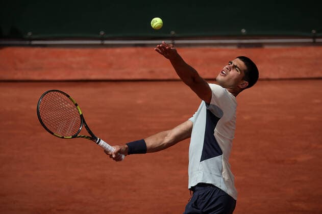 Albert RAMOS VINOLAS (ESP) contre Carlos ALCARAZ (ESP) TENNIS : Roland Garros 2022 - 25 05 2022 AurelienMorissard Panoramic 