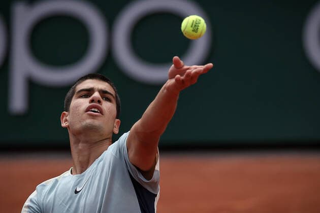 Albert RAMOS VINOLAS (ESP) contre Carlos ALCARAZ (ESP) TENNIS : Roland Garros 2022 - 25 05 2022 AurelienMorissard Panoramic 